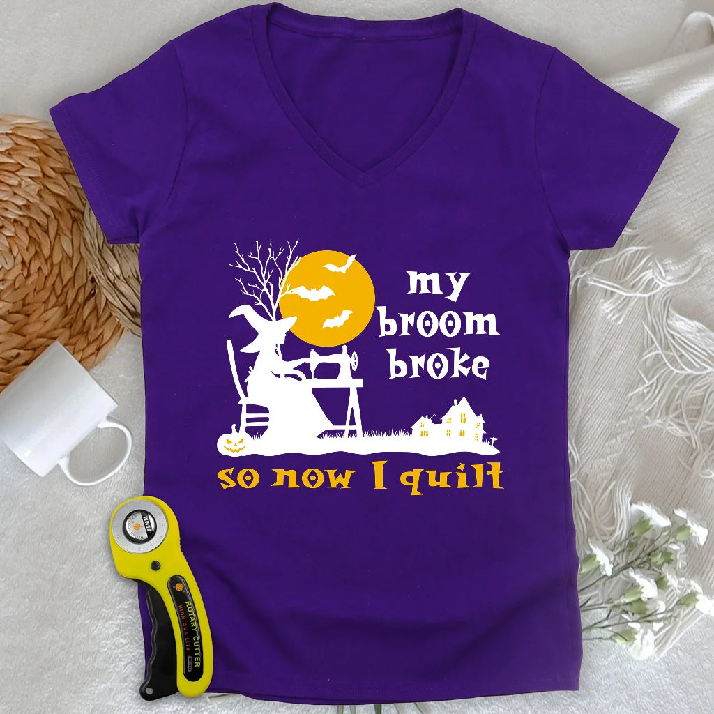 Broom Broke Lady V-neck