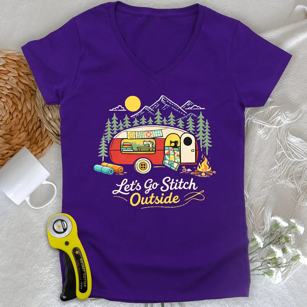 Camp & Quilt Co Lady V-neck