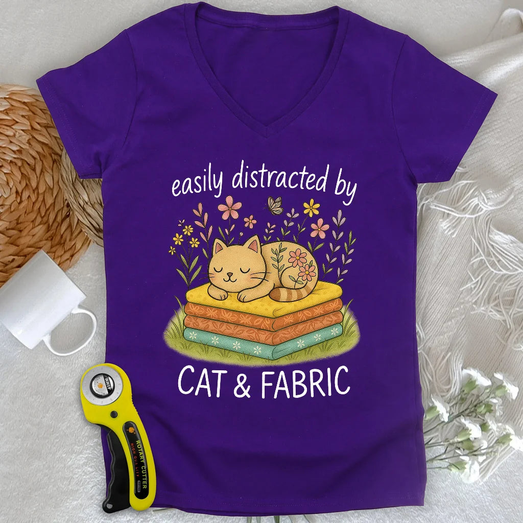 Sieste de chat pour quilteuses Col en V femme