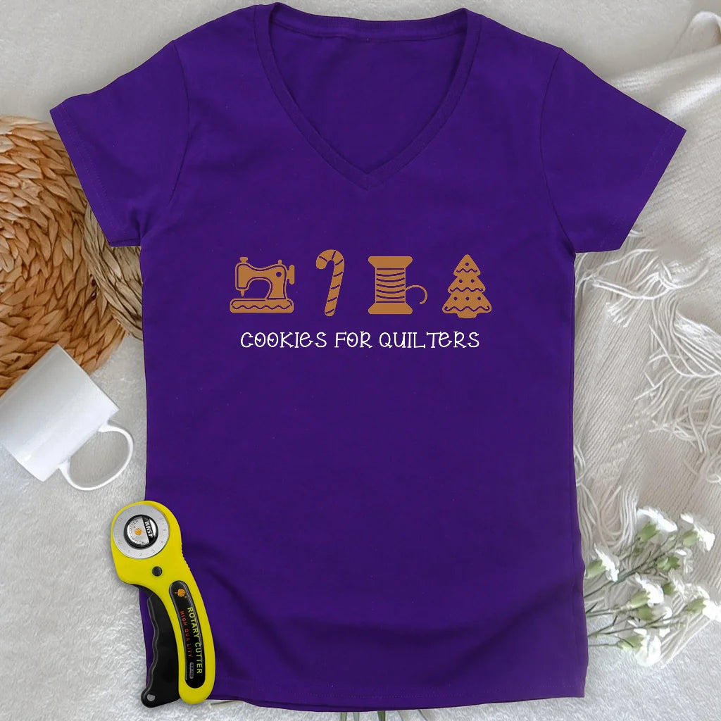 T-shirt de Noël à col en V pour femme