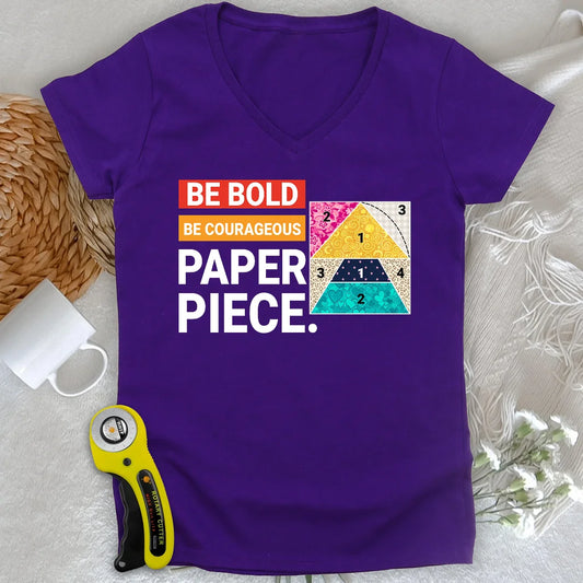Courage to Paper Piece Lady V-neck