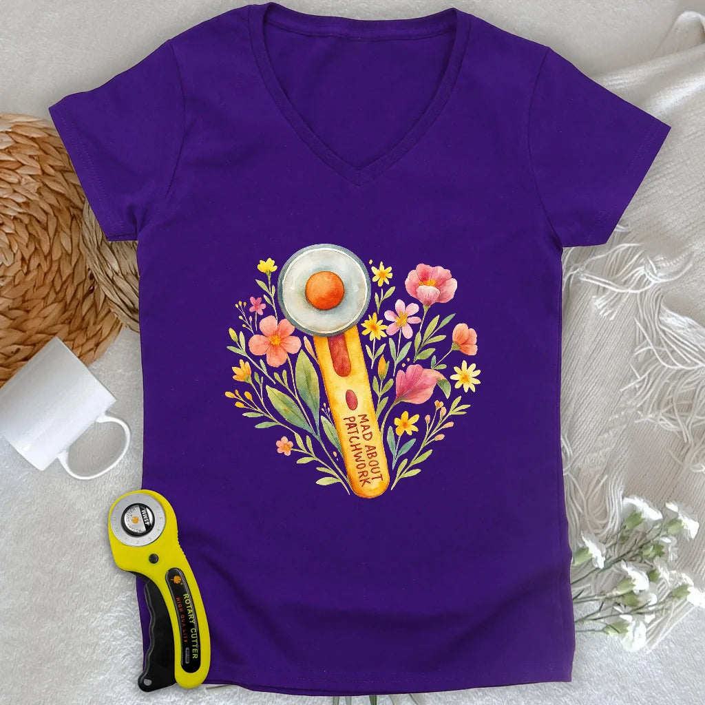 Dames Coupe Florale Col V