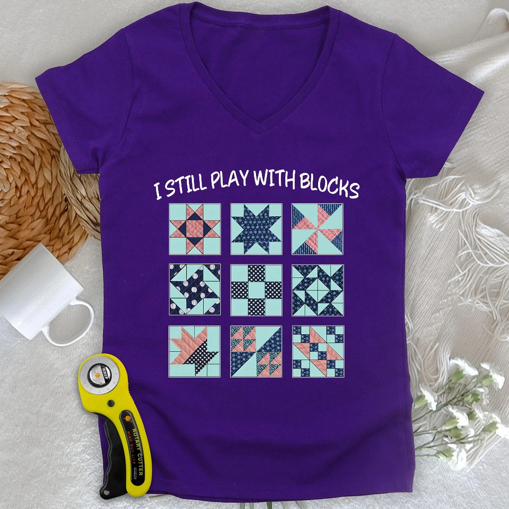 I Still Play With Block V-neck