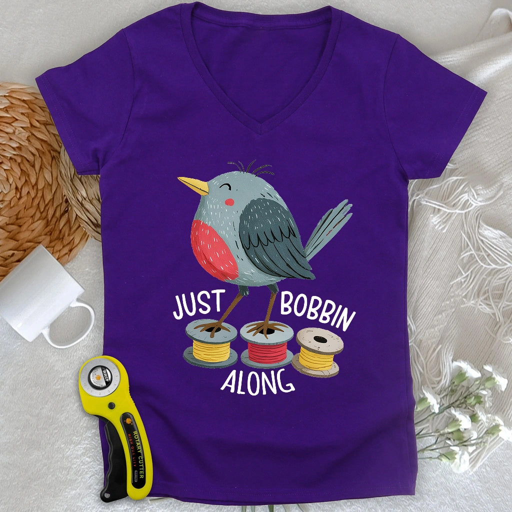 Just Bobbin Along Lady V-neck