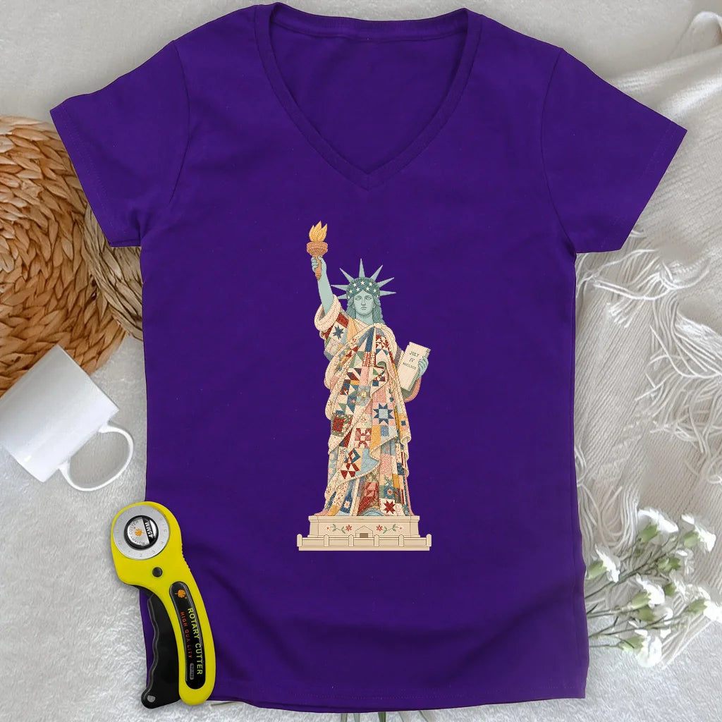 Liberty Wrapped in Love Lady V-neck