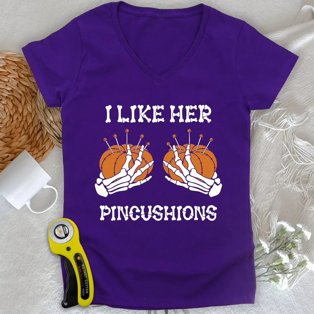 Like Her Pincushions Lady V-neck