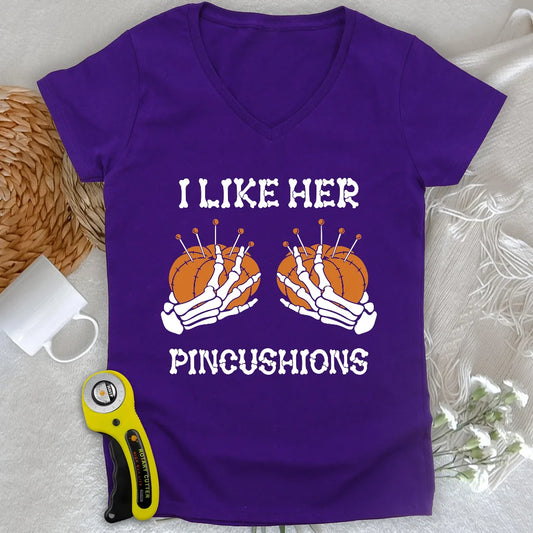 Like Her Pincushions Lady V-neck