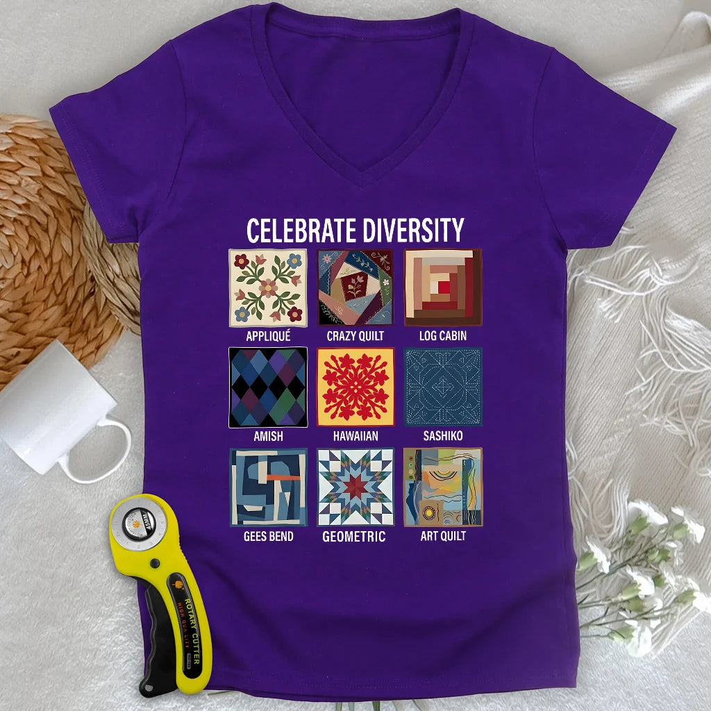 Débardeur femme col V motifs patchwork