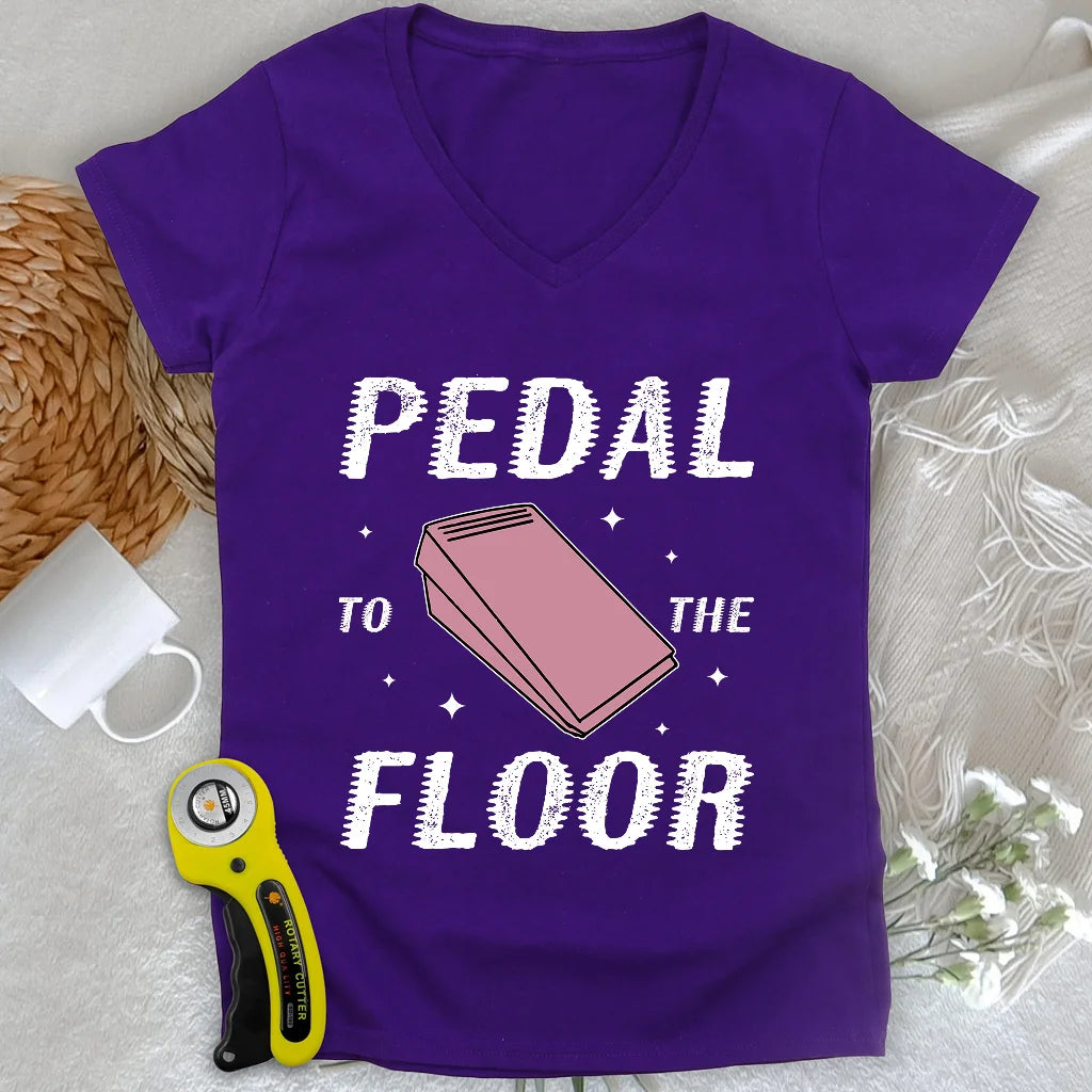 Pedal to the Floor Lady V-neck