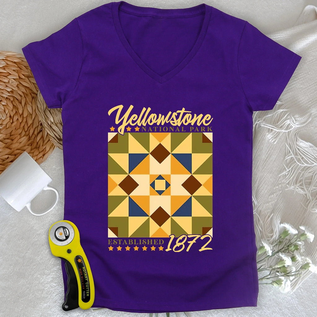 Quilt Block Park V-neck