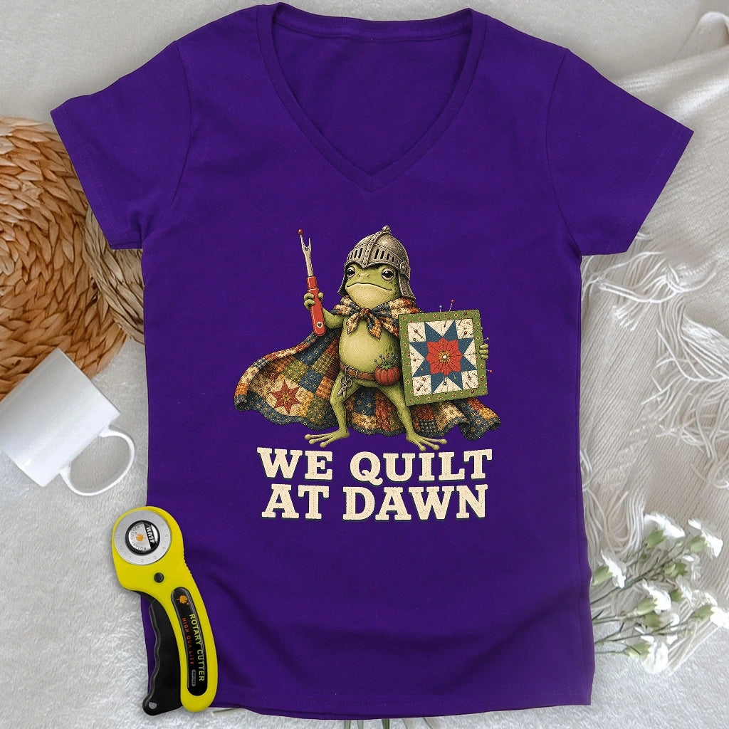 Quilt at Dawn Lady V-neck