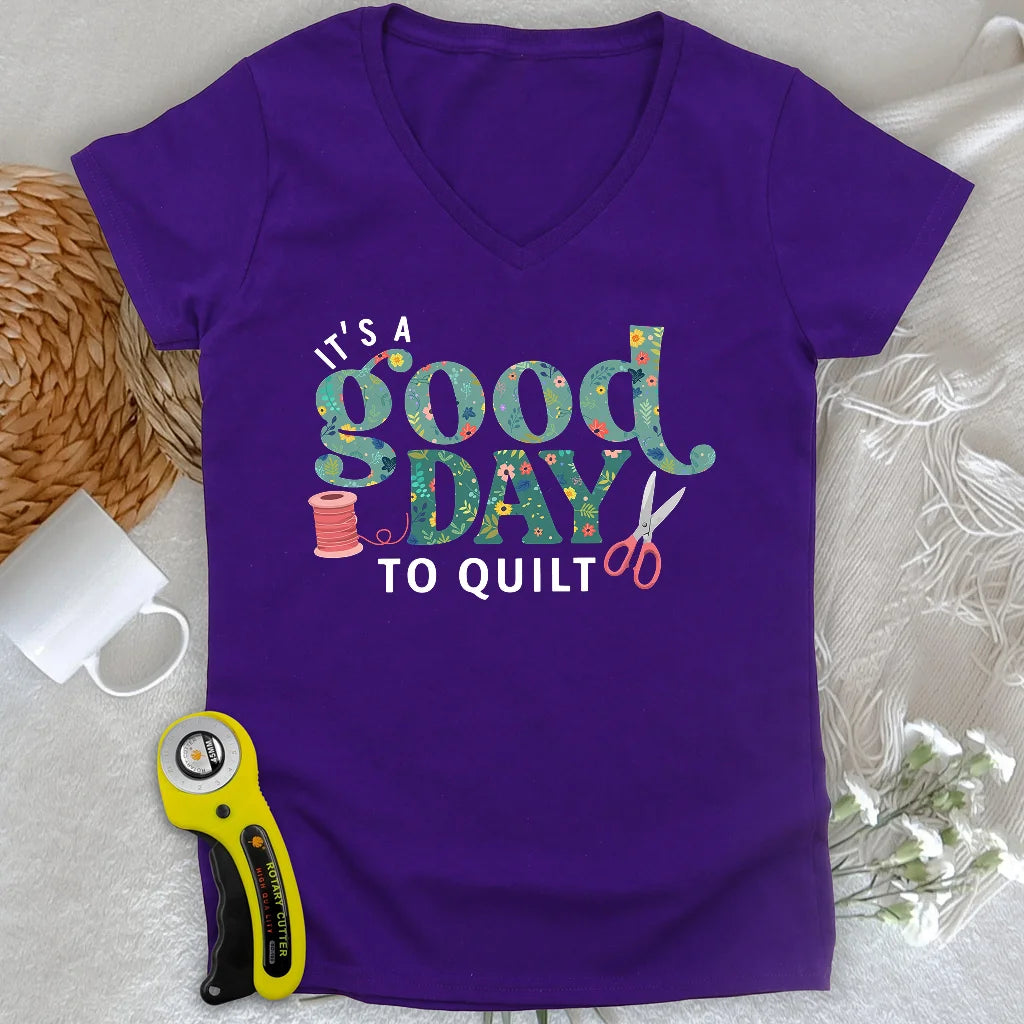 Quiltday Femme Col V