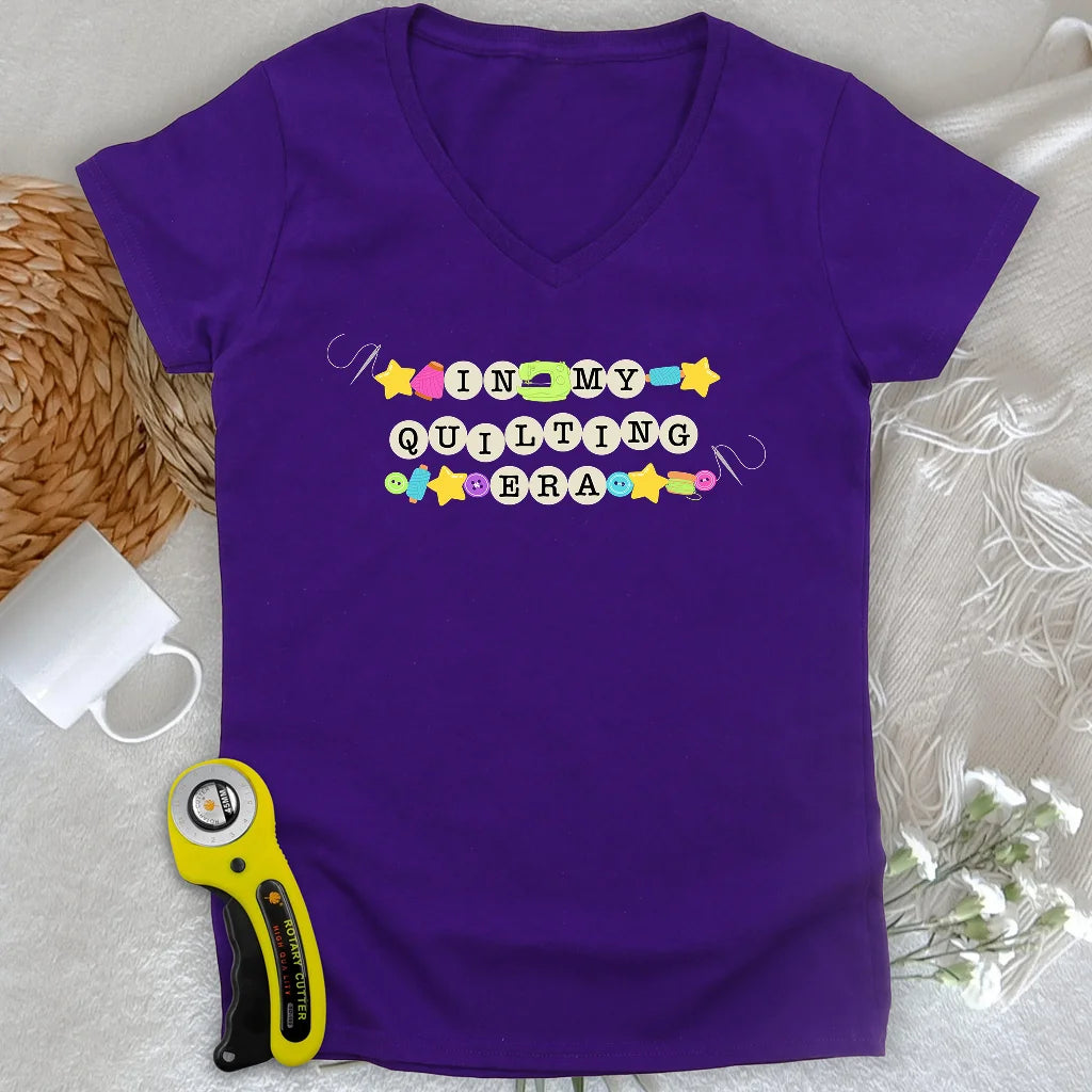 Pull en tricot matelassé col en V pour femme