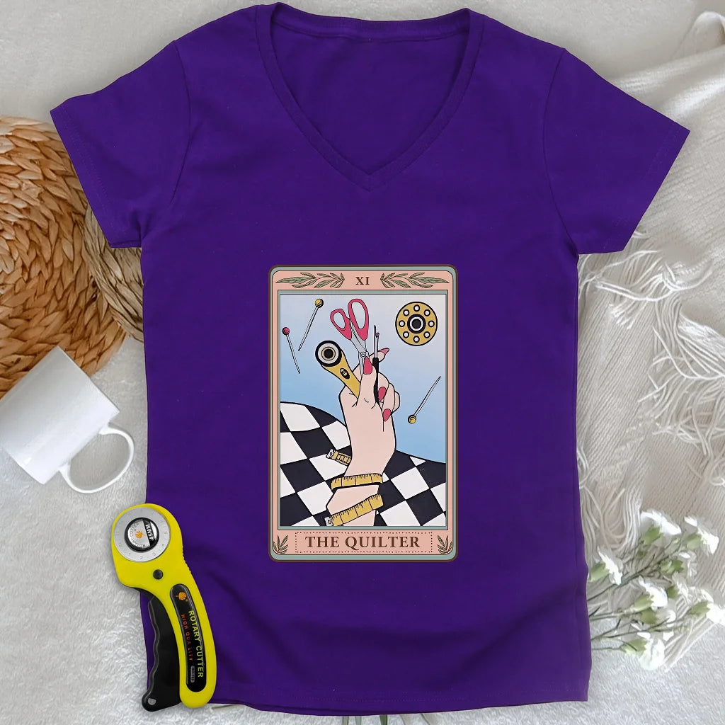 Quilter Tarot Lady Col en V