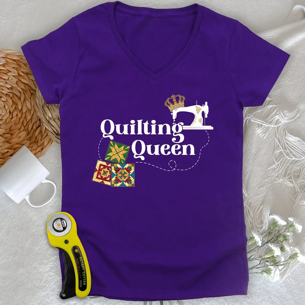 Quilting Queen Lady V-Ausschnitt