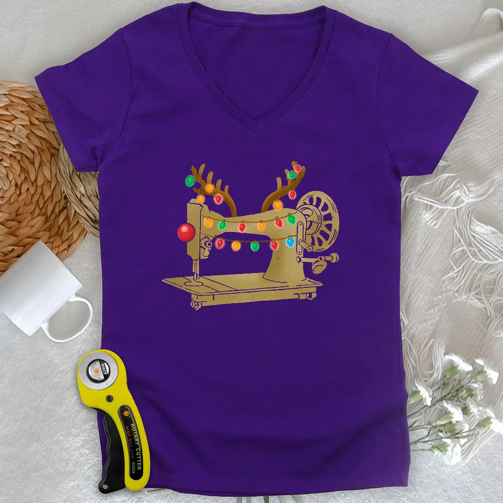 Pull de Noël col V pour femme