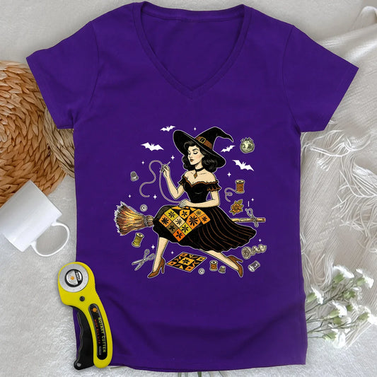 Salem Witch Lady V-neck