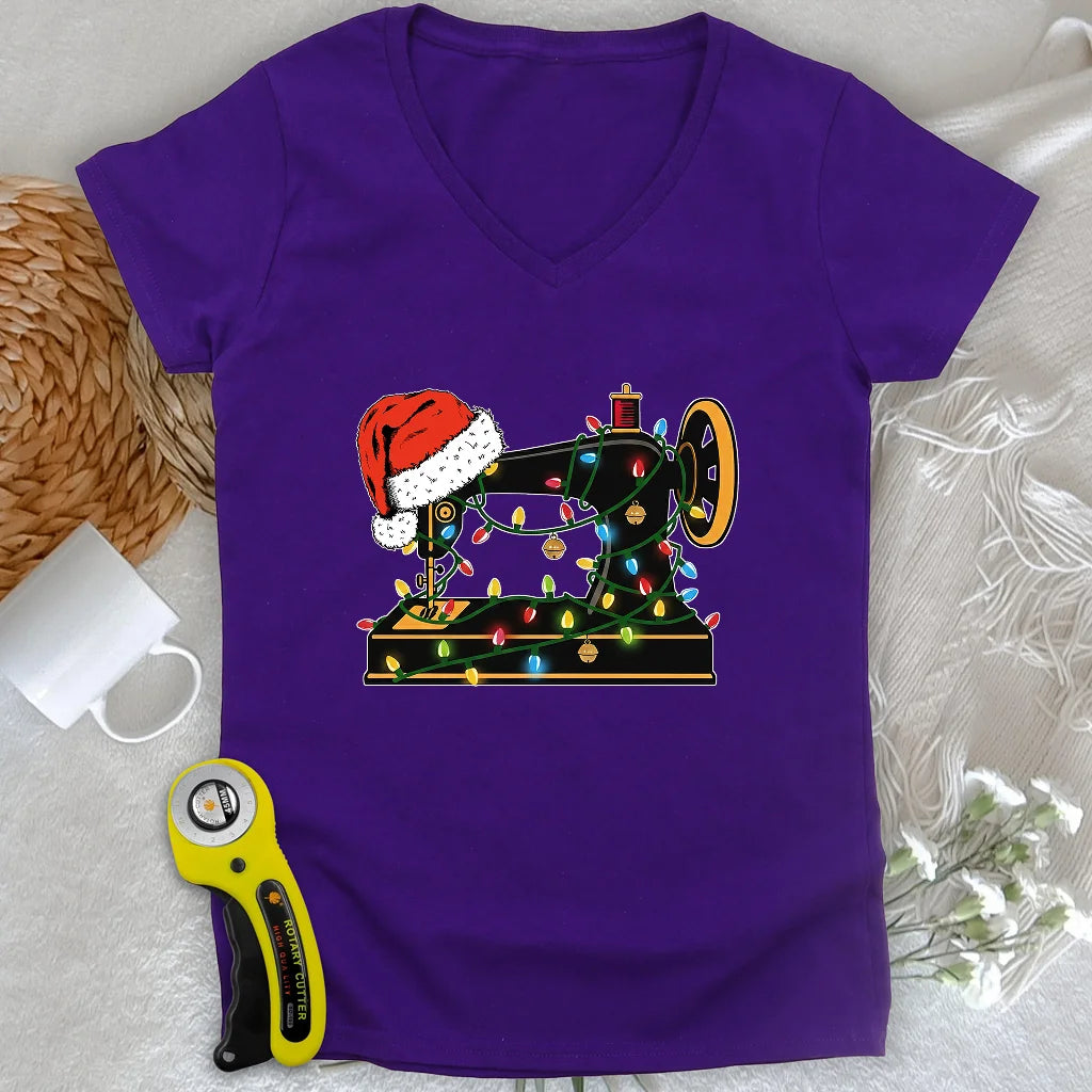 Santa Machine Lady V-neck