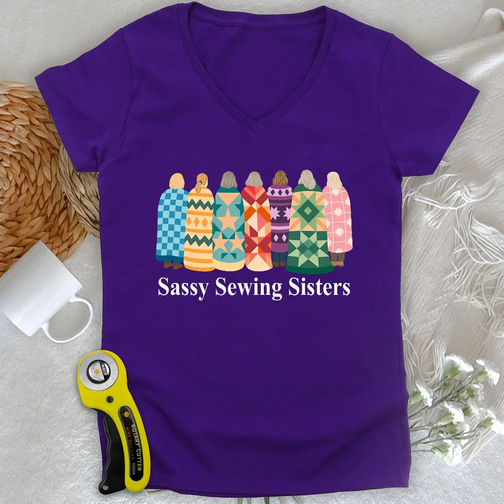 Sassy Sewing Sisters Lady V-neck