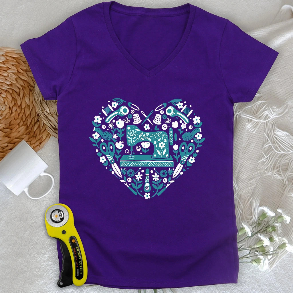 Sewing Folkart Lady V-neck