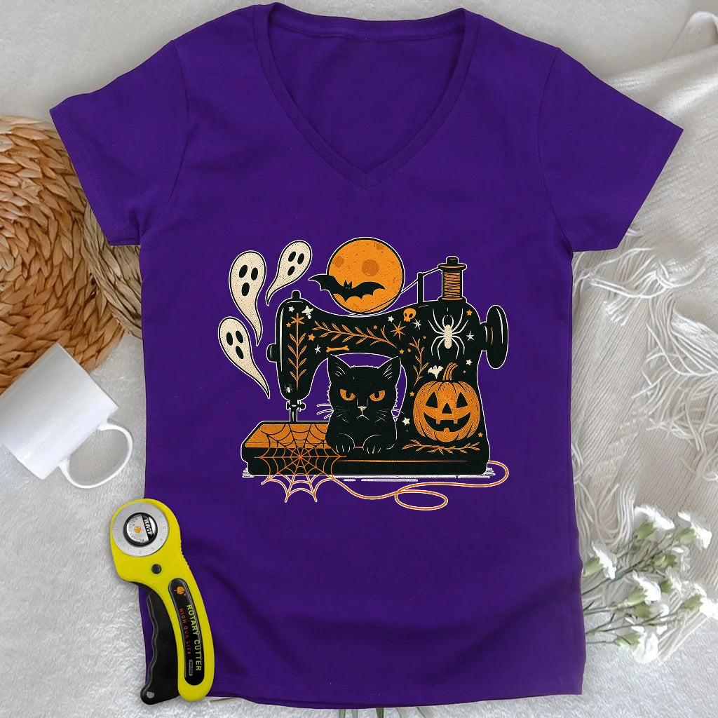 Sewn in Shadow Lady V-neck