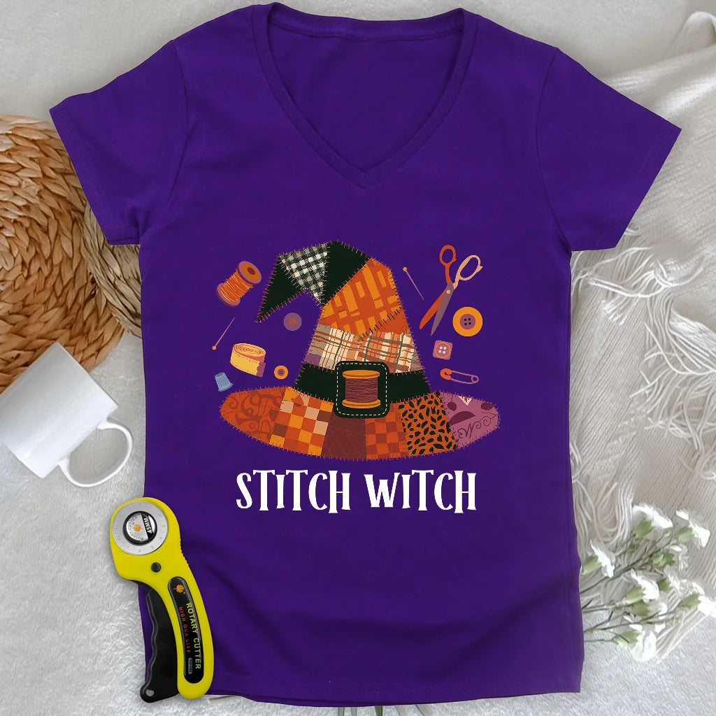 Débardeur col en V Stitchy Witch Lady