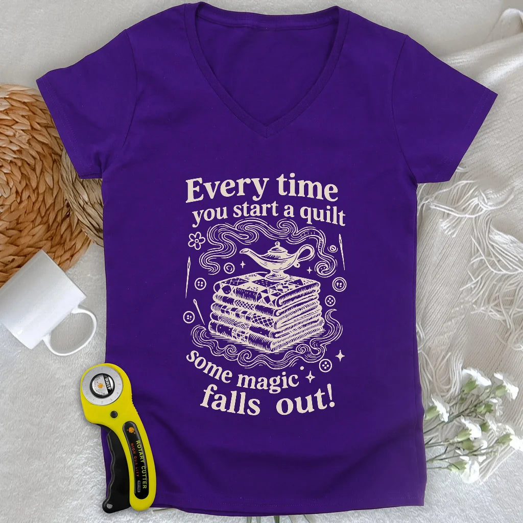 The Quilter’s Genie Lady V-neck