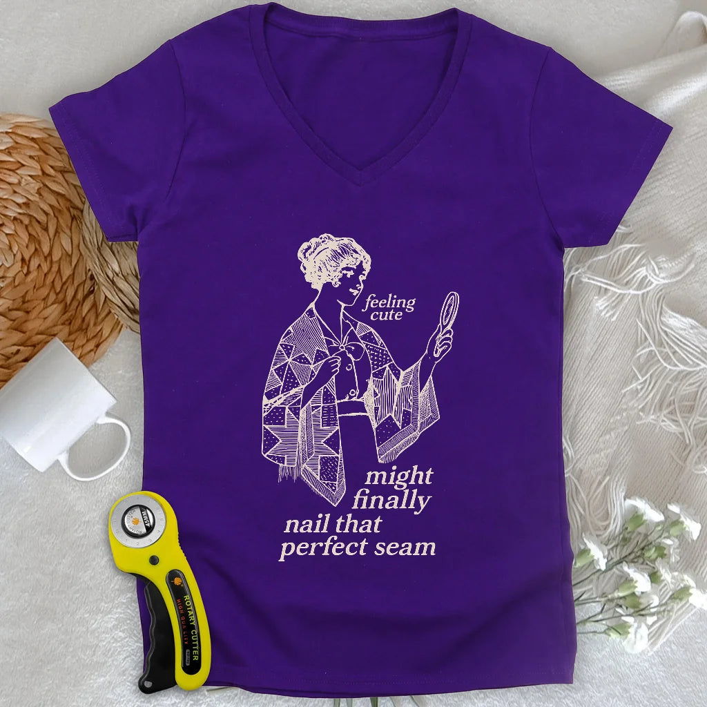 The Seamstress’s Mirror Lady V-neck