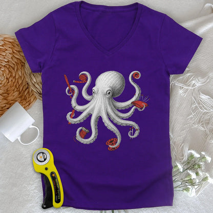 Thread Kraken Lady V-neck