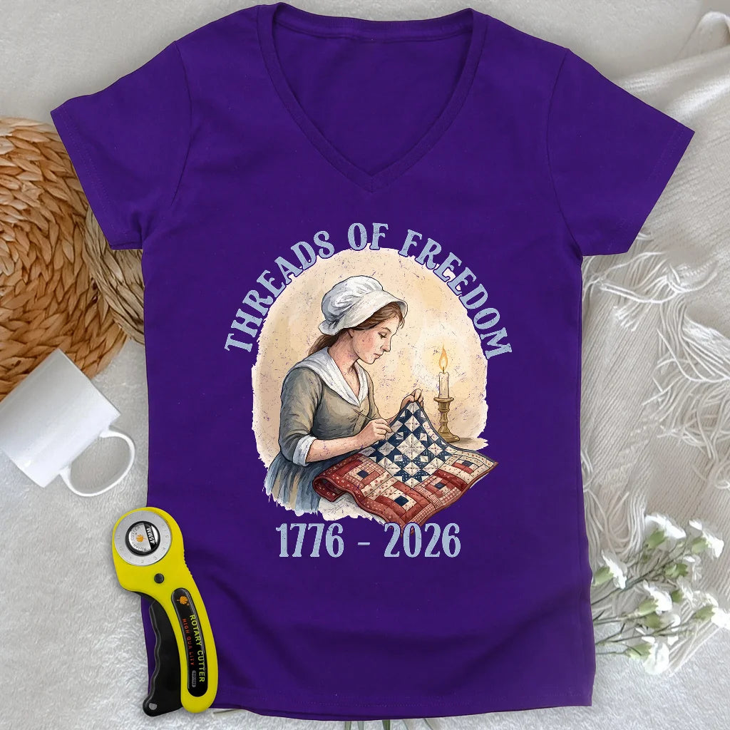 Threads of Freedom Lady V-neck
