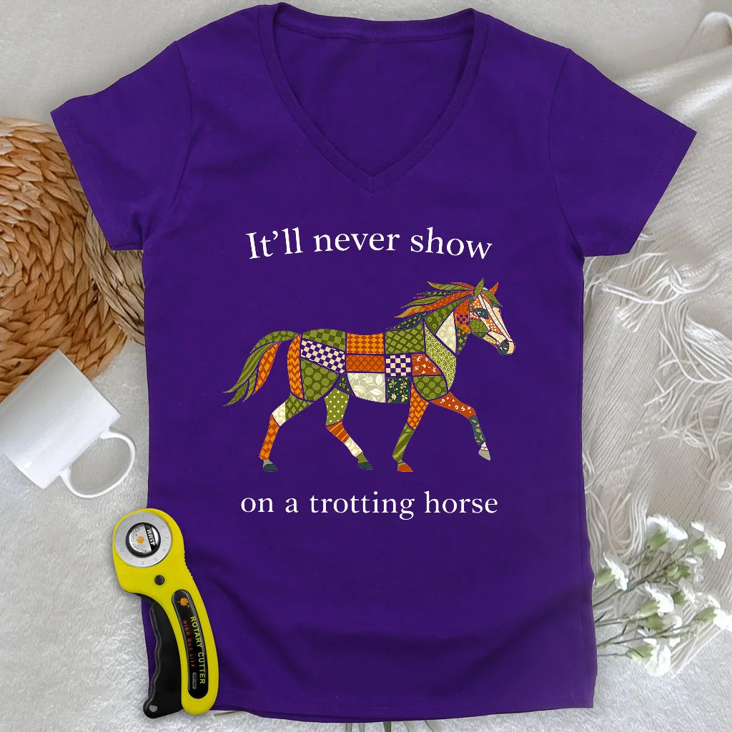 Trotting Horse Rule Lady V-neck