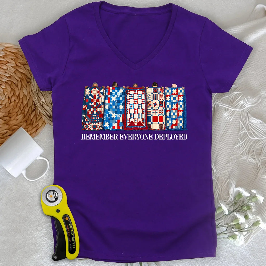 US Veteran Lady V-neck