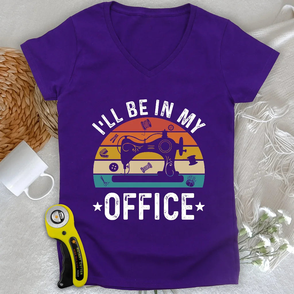 Vintage Office Lady V-neck