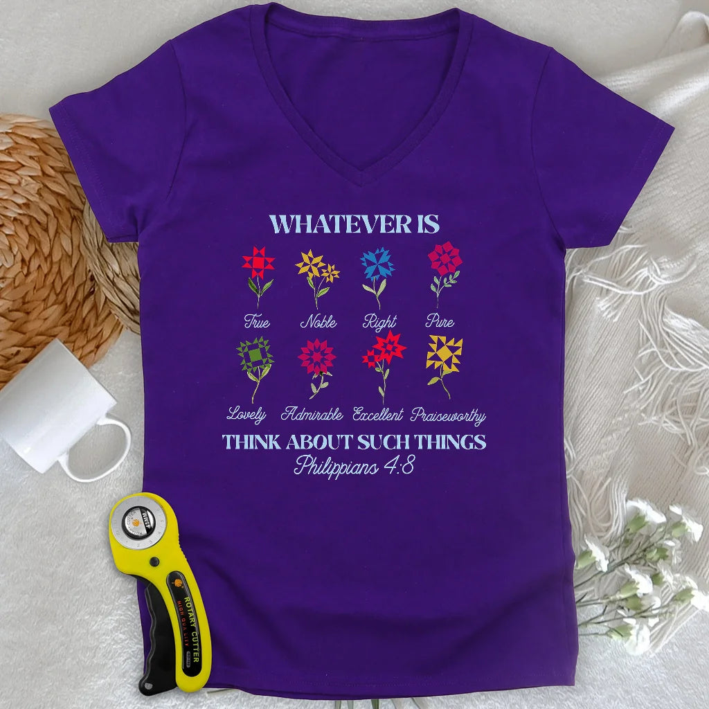 Virtue Blocks Lady V-neck