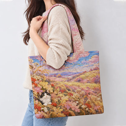 Rainbow Quilt Stars Quilted Tote Bag