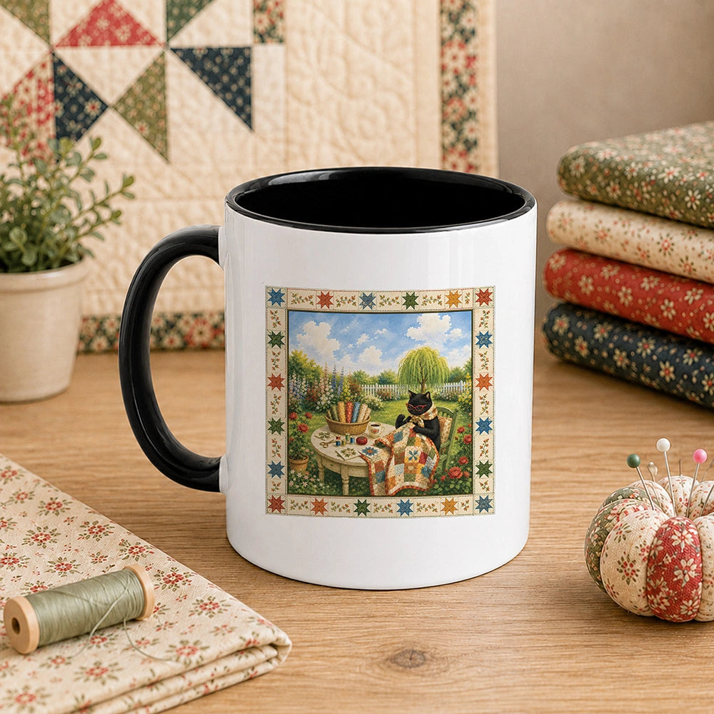 Purrfect Day for Quilting 11oz Mug