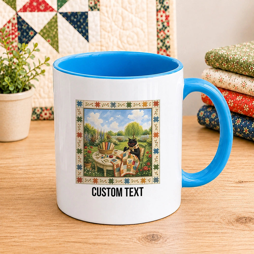 Purrfect Day for Quilting 11oz Mug