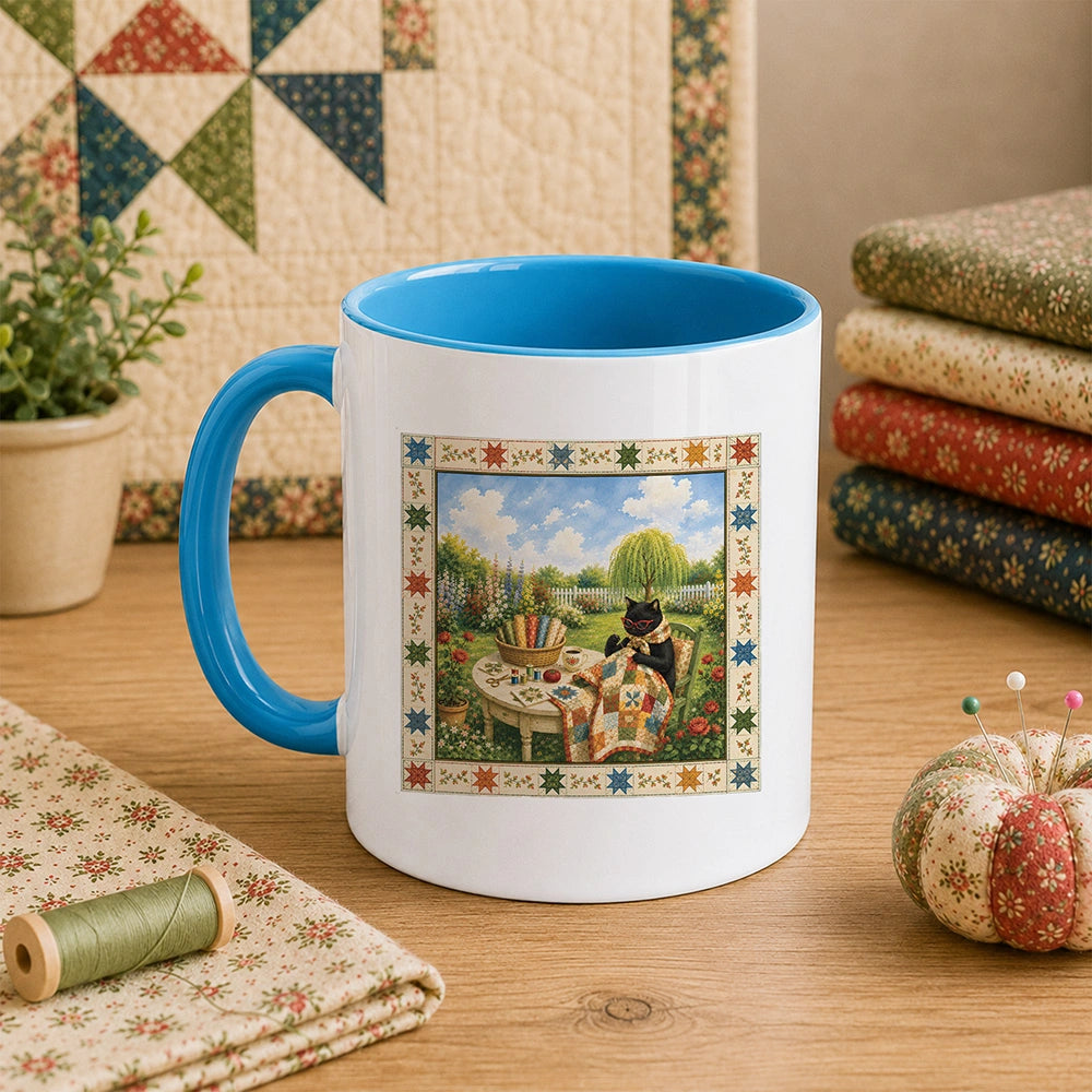 Purrfect Day for Quilting 11oz Mug
