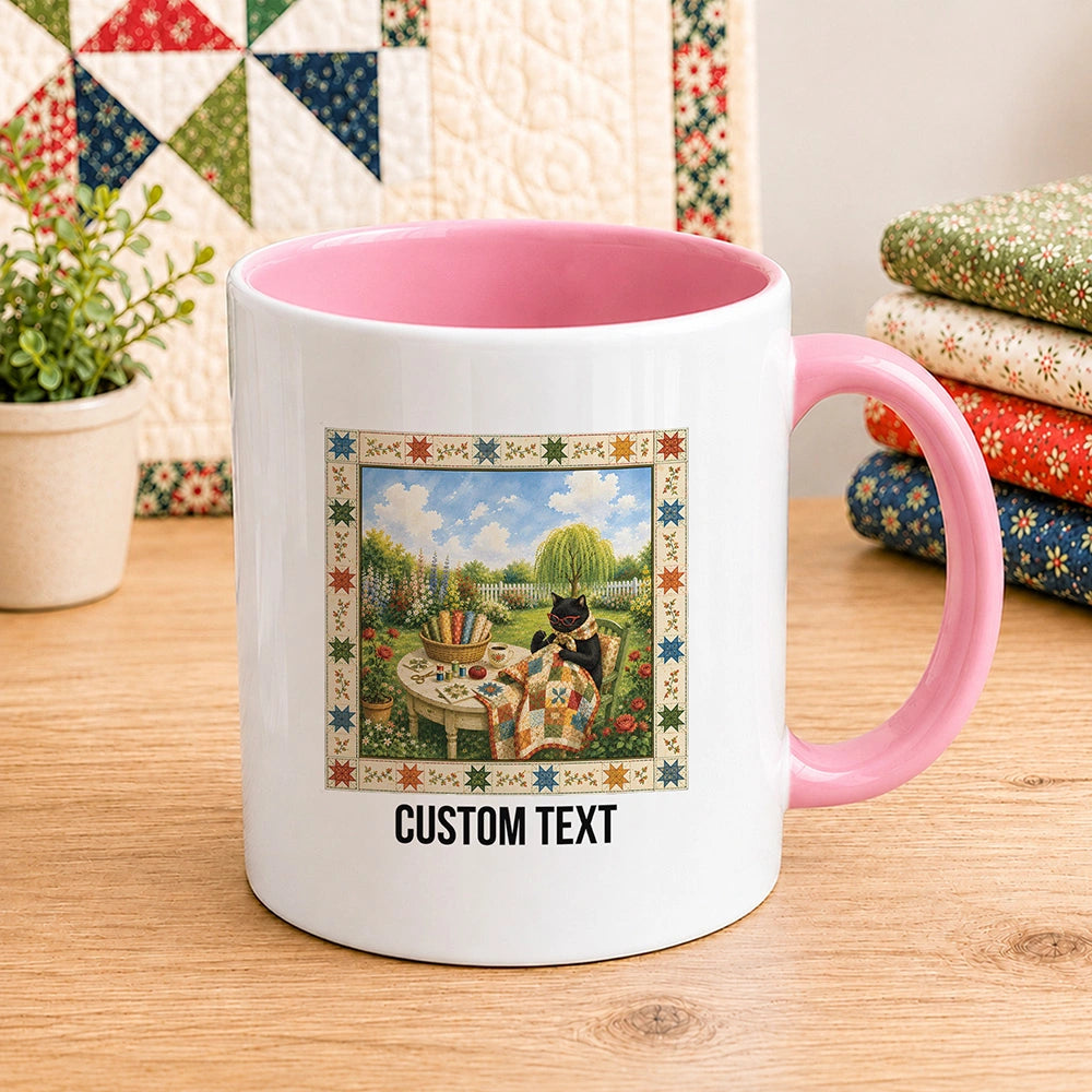 Purrfect Day for Quilting 11oz Mug