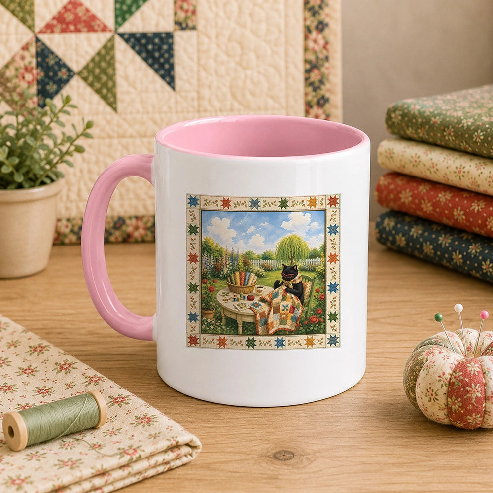 Purrfect Day for Quilting 11oz Mug
