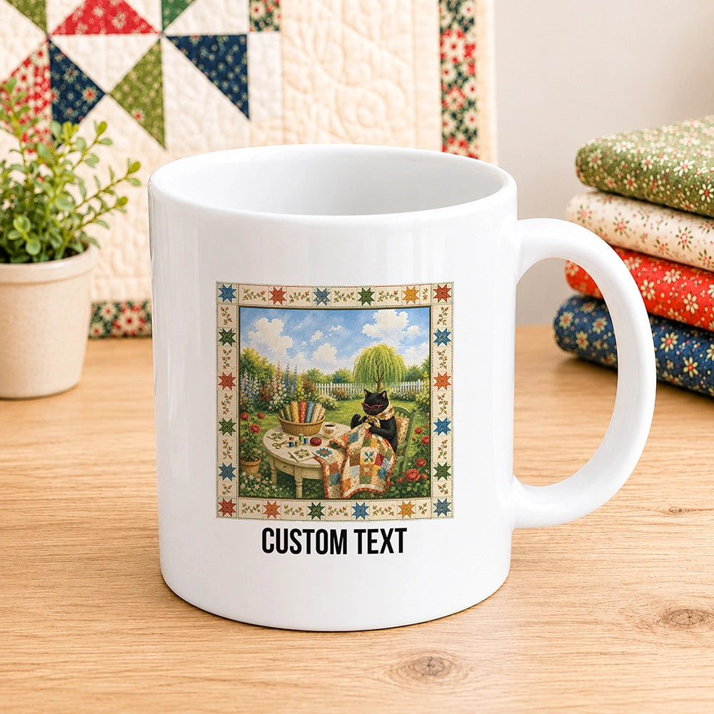Purrfect Day for Quilting 11oz Mug