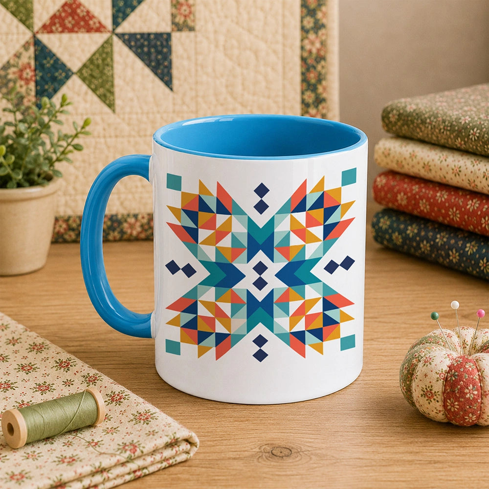 Quilt Block Pattern 11oz Mug