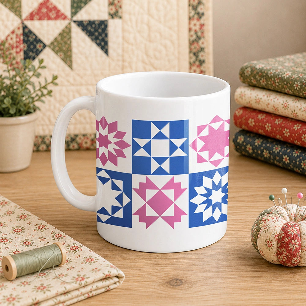 Quilt Block Pattern 11oz Mug