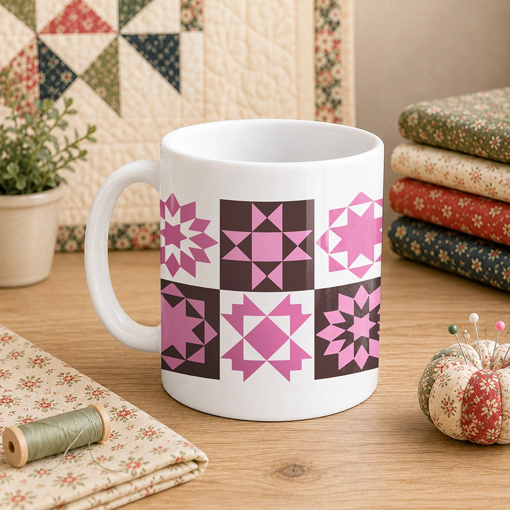 Quilt Block Pattern 11oz Mug