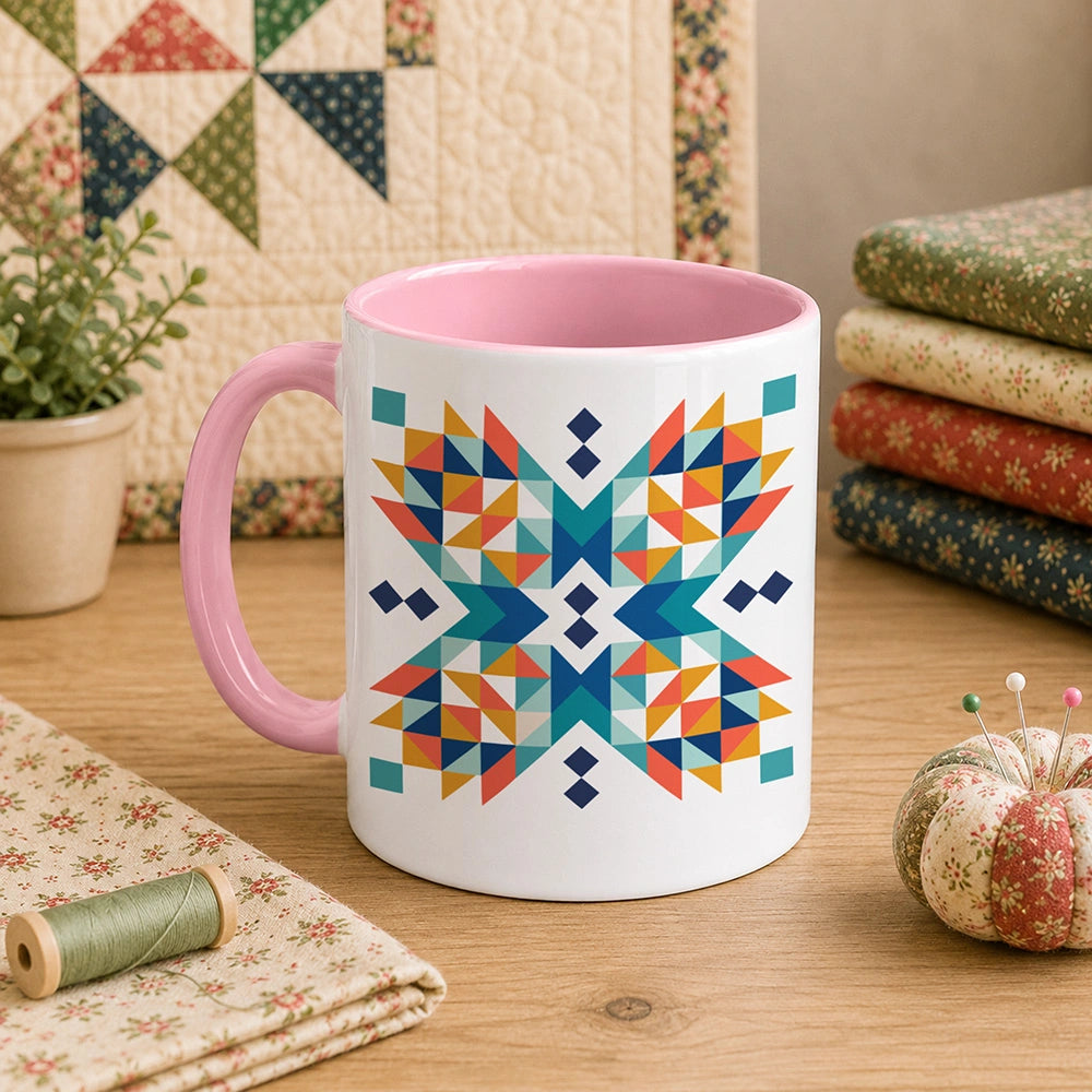 Quilt Block Pattern 11oz Mug