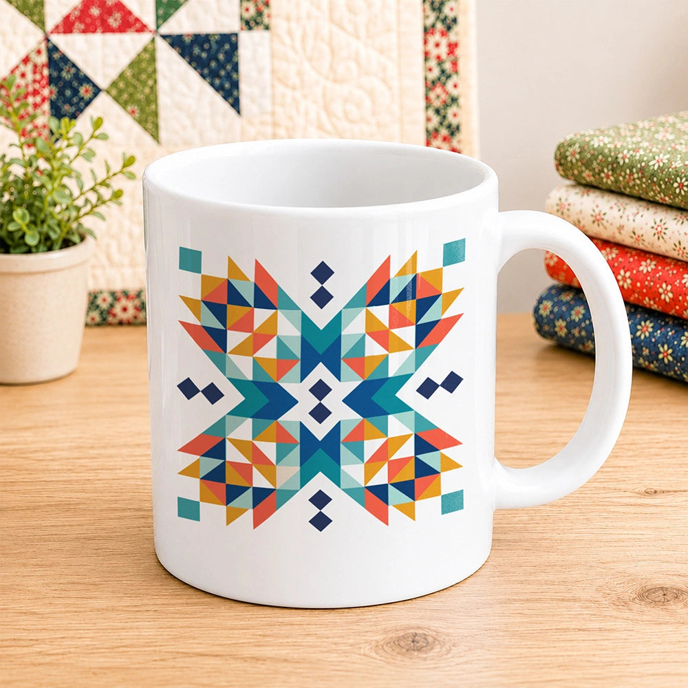 Quilt Block Pattern 11oz Mug