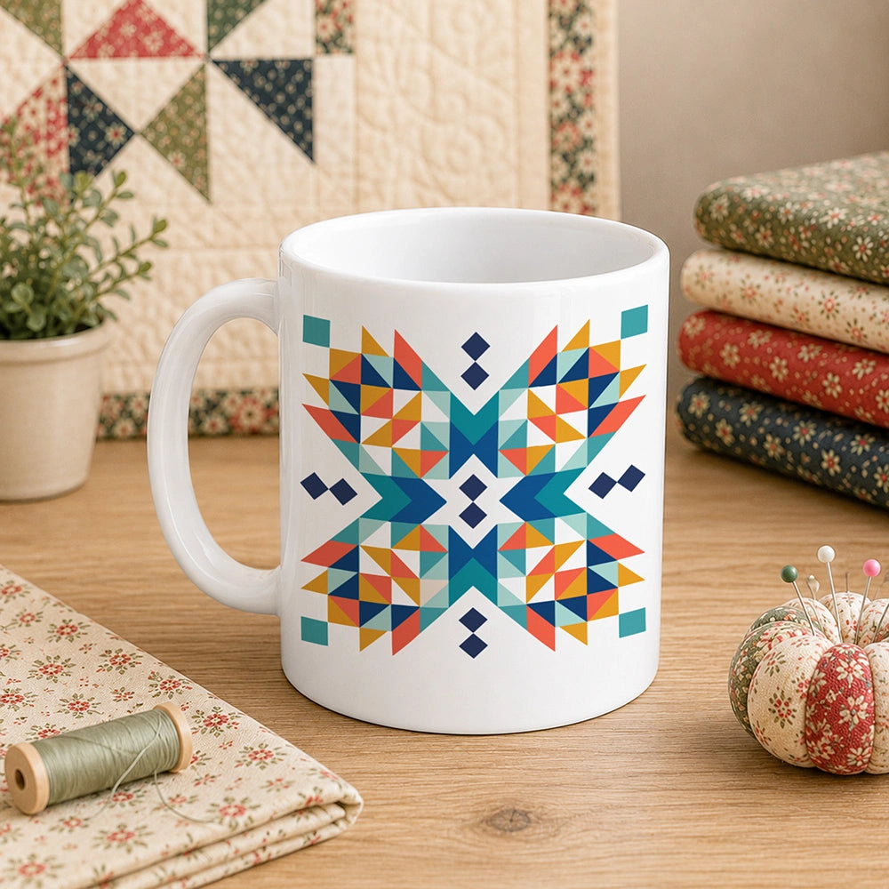 Quilt Block Pattern 11oz Mug