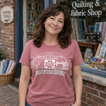 T-shirt de quilteuse à la retraite