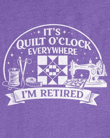 T-shirt de quilteuse à la retraite