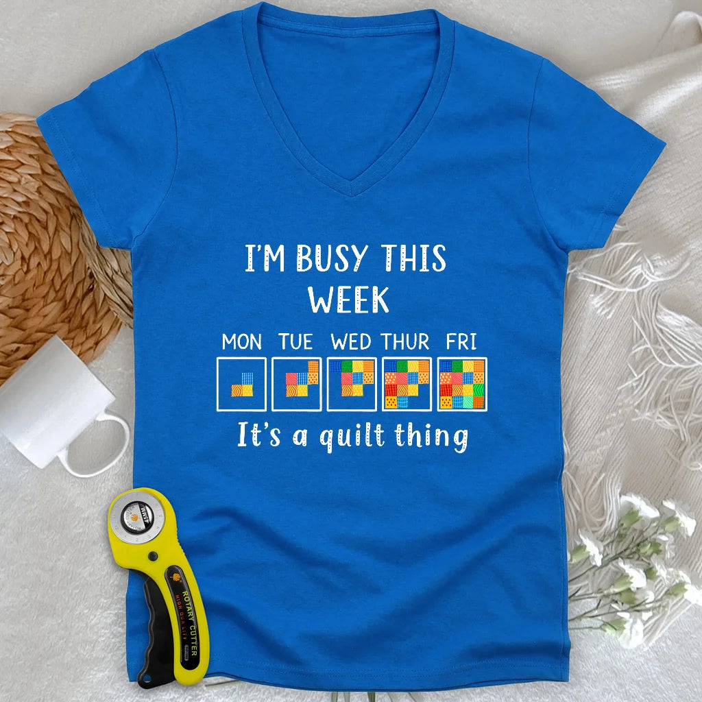 A Busy Week Lady V-neck